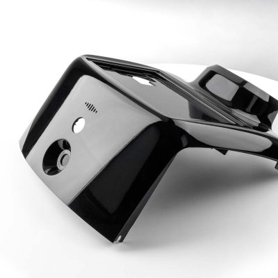 cnc machined medical robot shell case with a glossy painted finish