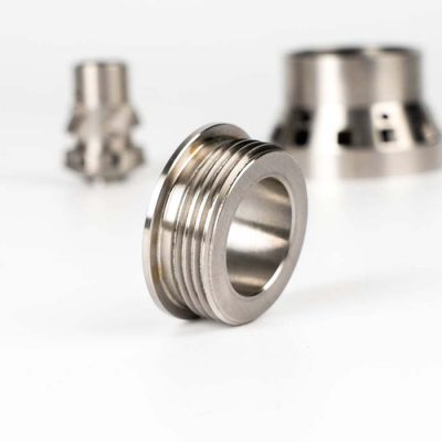 4 and 5 axis milled aluminium threaded part