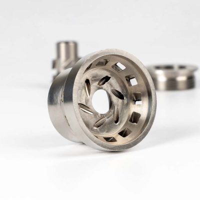 5 axis CNC milled part with complex geometries