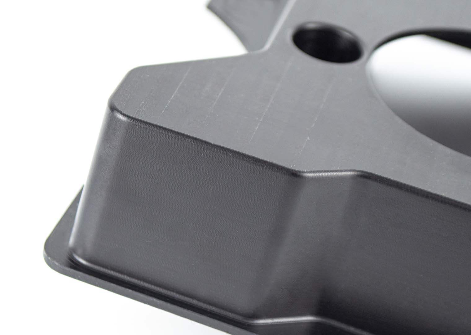As machined cnc machined part with a deburr finish