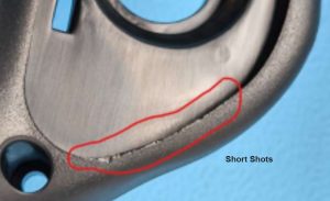 Short shots defect in injection molding