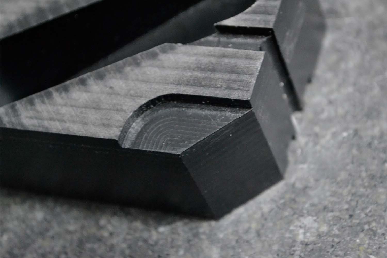 CNC machined HDPE part with a deburr finish