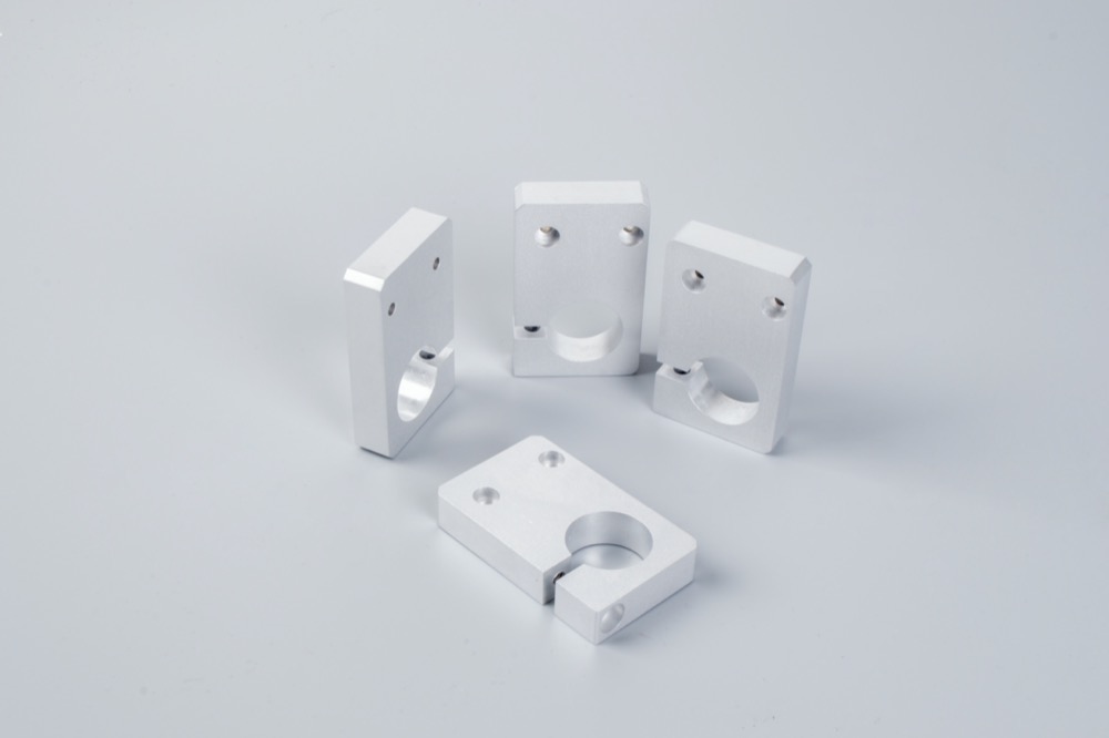 CNC machined aluminium parts with bead blasted finish