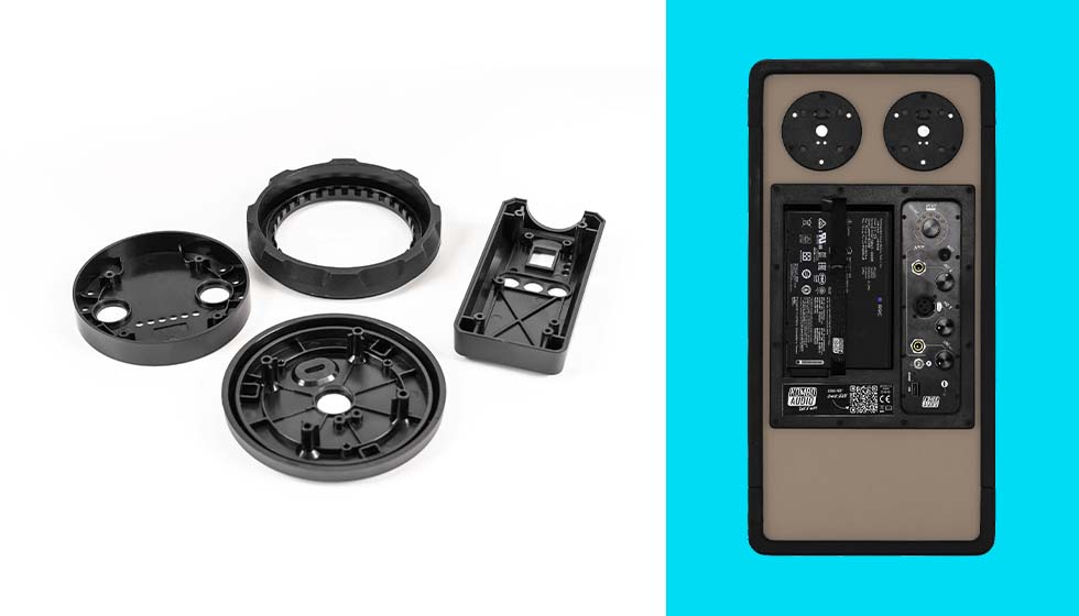 PC-ABS injection moulded audio sound speakers